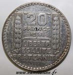 France Frankreich Km 879 20 Francs 1937 Typ Turin, Verzenden, België