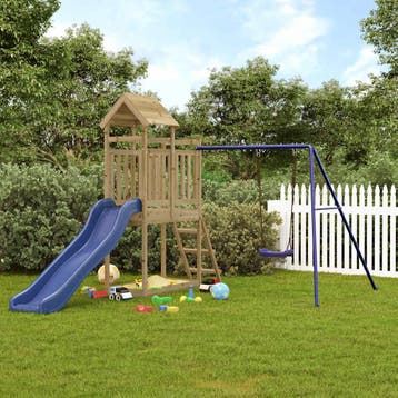 vidaXL Speelhuis geïmpregneerd grenenhout, Kinderen en Baby's, Speelgoed | Buiten | Speeltoestellen, Verzenden, Nieuw