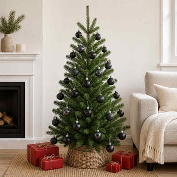 vidaXL Kerstballenset 100 st Zwart 4 cm Polystyreen, Verzenden, Nieuw