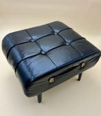 Repose-pied - ***Pouf*** - Bois, Cuir synthétique