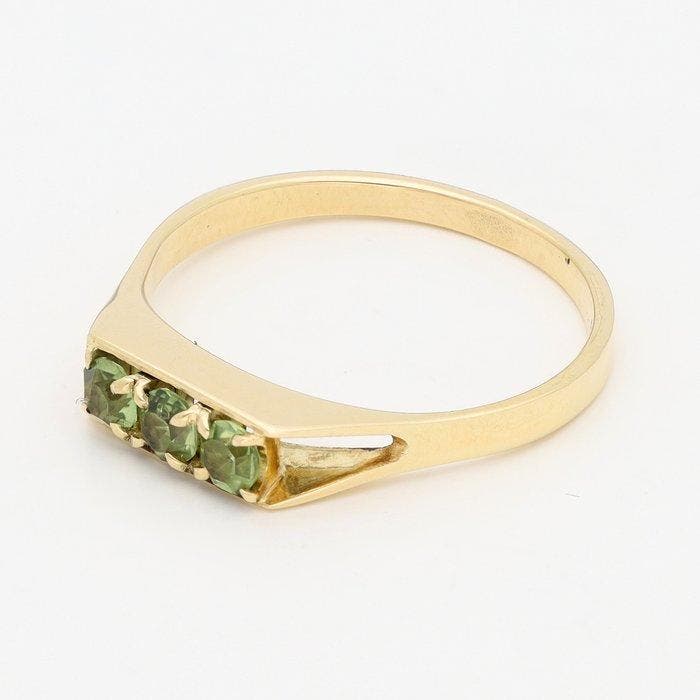 Bague - 14 carats Or jaune - péridot, Bijoux, Sacs & Beauté, Bagues
