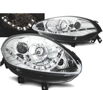 Phares Pour Fiat Bravo II 07-15 Daylight Chromé, Autos : Pièces & Accessoires, Verzenden
