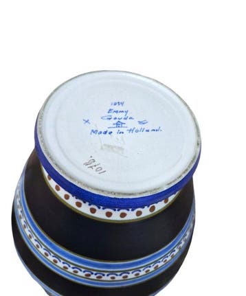 Plateelbakkerij Zuid-Holland - Vaas - Keramiek - H. 50 cm, Antiek en Kunst