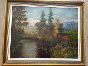 W.J Neuhof (1904 - 1982) - Bos / meer gezicht