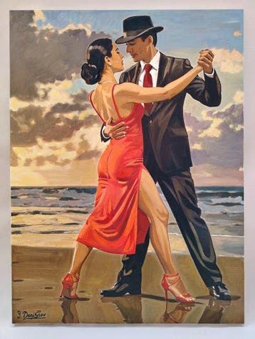 Yuri Denissov - Le tango des amoureaux, Antiquités & Art