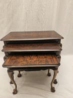 Tables gigognes - Style victorien Chippendale - Bois