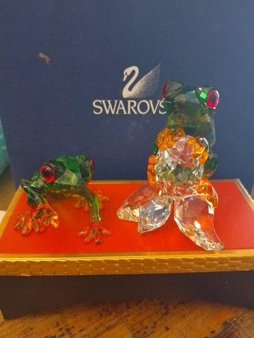 Swarovski - Beeldje - Kikkers (2) - Kristal