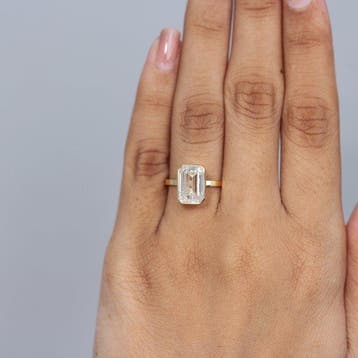 Verlovingsring - 14 karaat Geel goud - 4.54ct. tw. Diamant