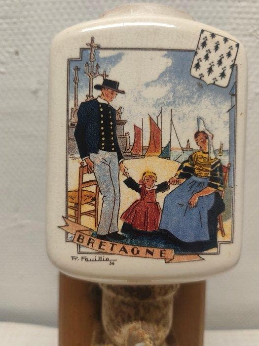 Sarreguemines - Koffiemolen - Faience, hard hout, Antiek en Kunst, Curiosa en Brocante