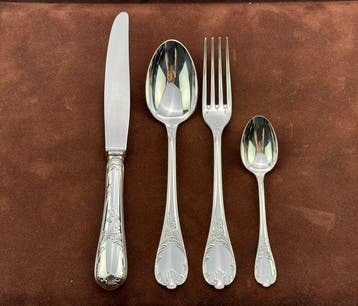 Christofle - Tafelservies voor 12 (49) - Marly - Verzilverd