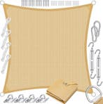 Schaduwdoek - Zonnezeil - Vierkant - 2x2 m - Zand - KESSER®, Verzenden