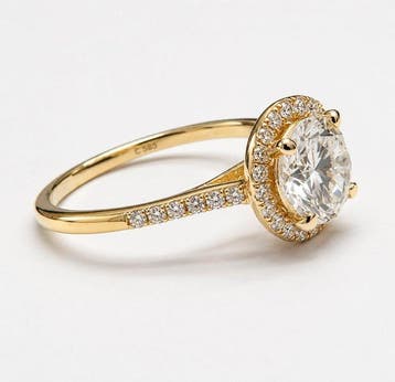 Verlovingsring - 14 karaat Geel goud - 1.41ct. tw. Diamant, Handtassen en Accessoires