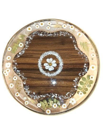 Table - résine - Table en résine époxy avec des cristaux, Antiquités & Art, Curiosités & Brocante