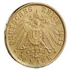 Duitsland. 20 Marks German 20 Marks Wilhelm II Gold Coin