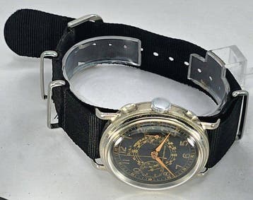 DOXA - Stahl Chrono - Kal. Valjoux 22 - schwarzes