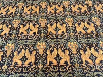 Mythologische elegantie tussen goud en nacht - Meubelstof -