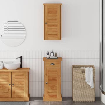 vidaXL Badkamerkast VIGO 2 st Bruin en Honingbruin 37 x 34 x, Huis en Inrichting, Tafels | Kaptafels, Verzenden, Nieuw