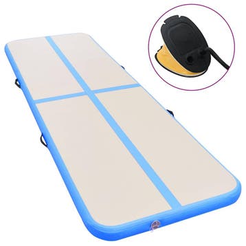 vidaXL Gymnastiekmat met pomp opblaasbaar 600x100x10 cm PVC, Sport en Fitness, Yoga en Pilates, Verzenden, Nieuw