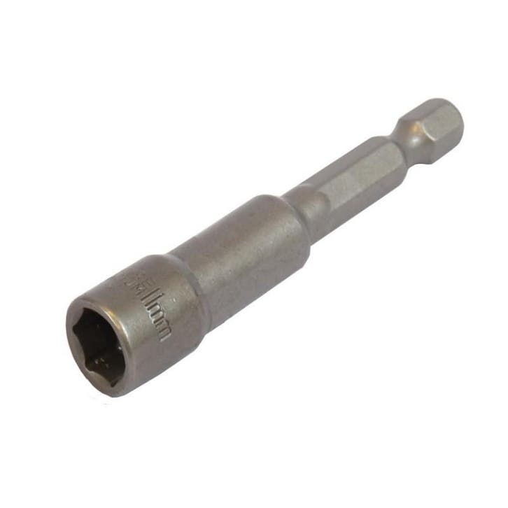 Dop bit adapter 1/4 sleutelwijdte 11 mm. lengte 65 mm. -, Doe-het-zelf en Bouw, Gereedschapskisten, Ophalen of Verzenden