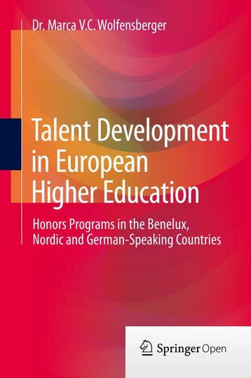 Talent Development in European Higher Education, Verzenden, Dr. Marca V.C. Wolfensberger