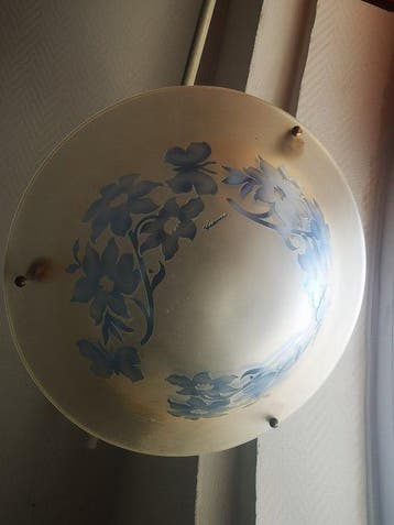 Kroonluchter - Bloemen en vlinders - glaspasta