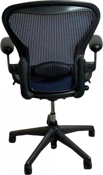 Refurbished Herman Miller Aeron bureaustoel, blauw mesh, Zo goed als nieuw, Bureaustoel, Ergonomisch, Verzenden