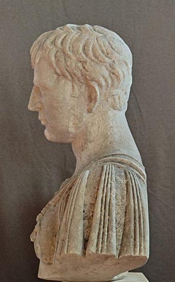 sculptuur, Busto Centurione Romano - 55 cm - Steen