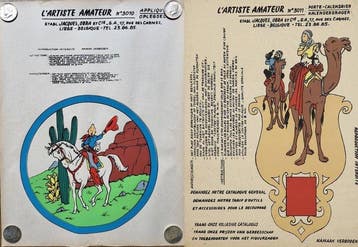 Tintin - 2 HERGÉ Studios Affiche LArtiste amateur Tintin en