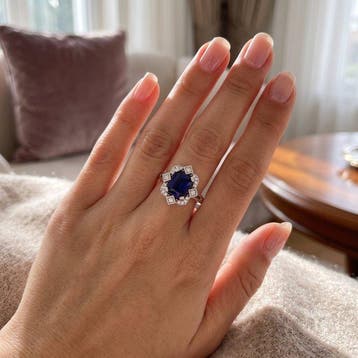 Sans prix de réserve - Bague Argent - 1.75ct. tw. Saphir -, Bijoux, Sacs & Beauté