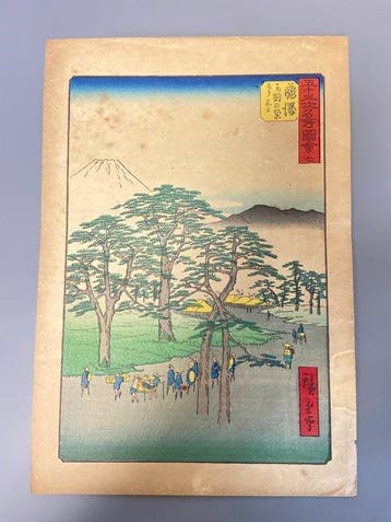Utagawa Hiroshige (1797-1858 - Three Vertical Tkaid, Antiek en Kunst