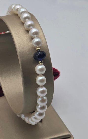Zonder minimumprijs - Armband - 18 karaat Geel goud Parel -, Nieuw