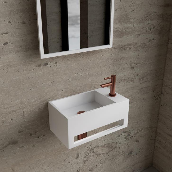 Fonteinset BWS Solid Surface Met Handdoekhouder Rechts Mat, Doe-het-zelf en Bouw, Sanitair, Overige typen, Nieuw, Ophalen of Verzenden