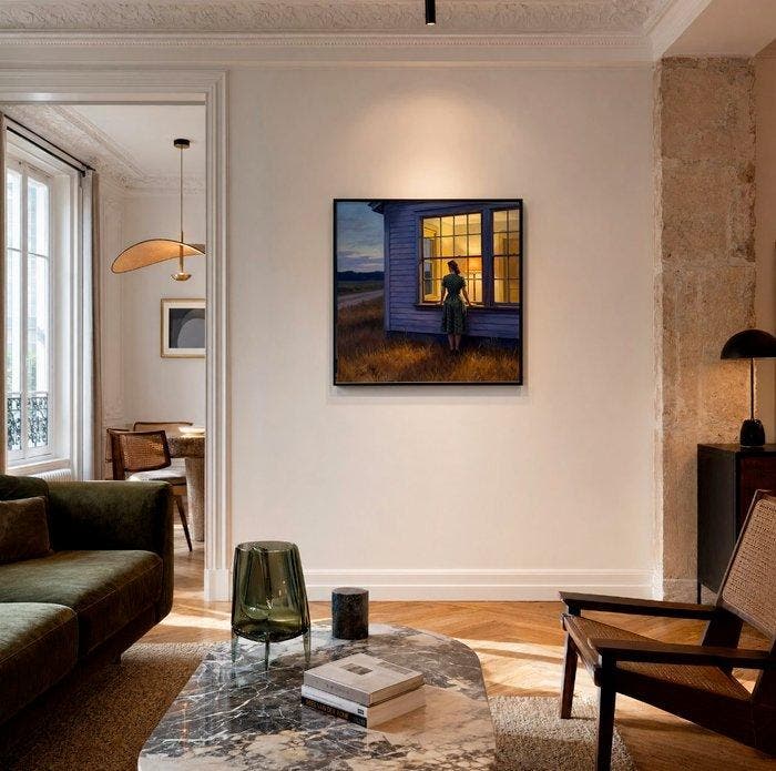 Le Yack (1972) - The Window - Hand signed, Antiek en Kunst, Antiek | Overige Antiek