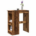 vidaXL Bartafel met rekken 90x47,5x103,5 cm bewerkt hout oud, Huis en Inrichting, Verzenden, Nieuw