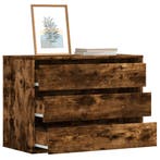vidaXL Ladekast 80x41x58 cm bewerkt hout gerookt, Verzenden, Nieuw