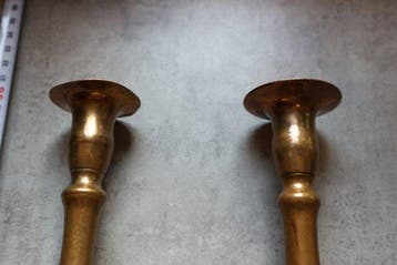 Kandelaar (2) - Messing, Antiek en Kunst