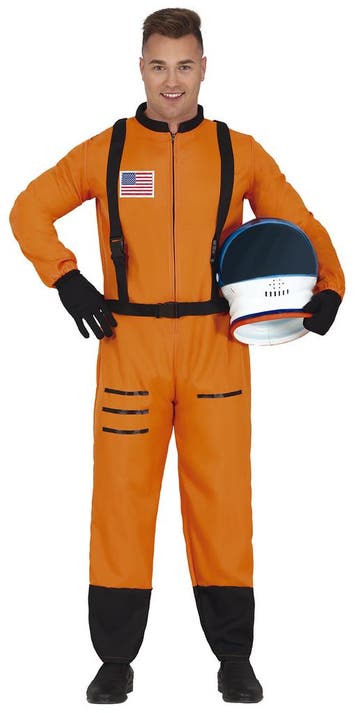 Astronauten Pak Oranje Heren, Verzenden, Nieuw