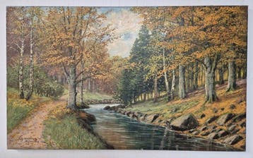 Franz Otto Wieduwilt (1841- ca. 1939) - Waldlandschaft, Antiquités & Art