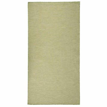 vidaXL Buitenkleed platgeweven 100x200 cm groen, Verzenden