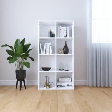 vidaXL Boekenkast/dressoir 66x30x130 cm bewerkt hout wit, Verzenden