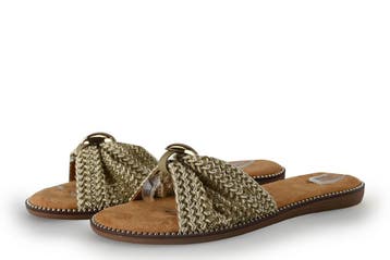 Graceland Slippers in maat 42 Beige, Kleding | Dames, Schoenen, Slippers, Verzenden, Beige, Zo goed als nieuw