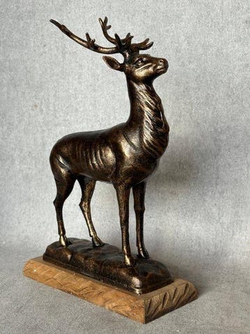 Beeld, Hert - 32 cm - Gietijzer