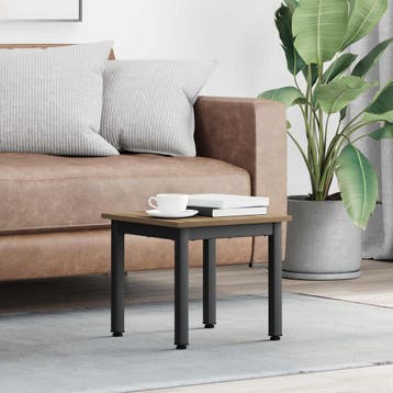 vidaXL Salontafel Ambachtelijk Eiken 40 x 40 x 36 cm Bewerkt, Verzenden