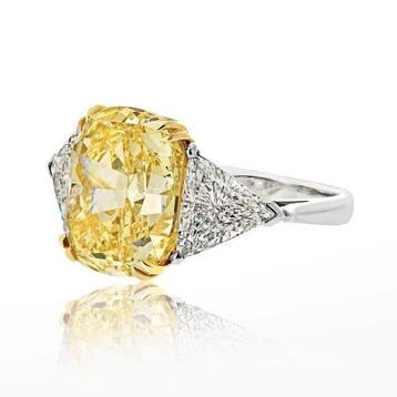 Bague - 14 carats Or jaune, Or blanc - 6.60ct. tw. Diamant, Handtassen en Accessoires, Nieuw