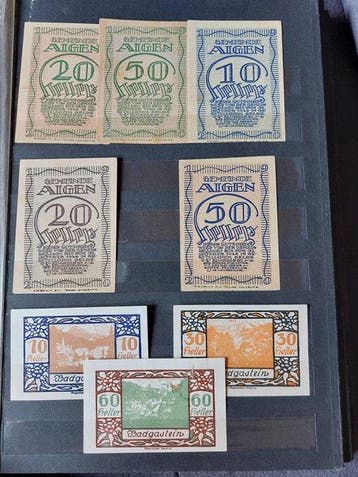 Autriche. - 127 Notgeldscheine im Album Heller 1920s (Sans