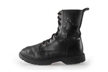 Braqeez Veterboots Meisjes in maat 33 Zwart, Verzenden, Schoenen
