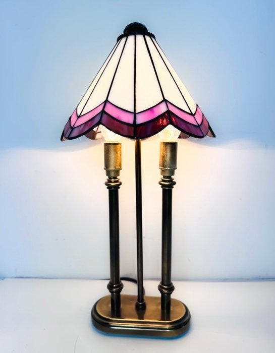 Tafellamp - Glas-in-lood, Antiek en Kunst, Kunst | Designobjecten