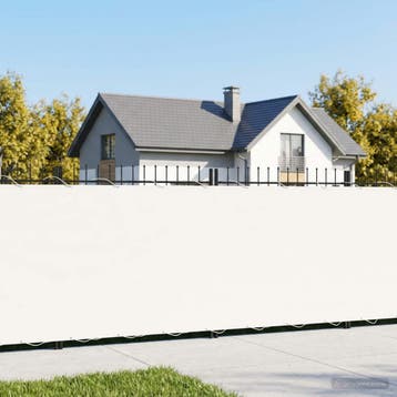 vidaXL Balkonscherm 1,5 x 25 m Stof met PU-coating Wit, Verzenden
