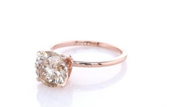 Bague - 14 carats Or rose - 2.18ct. tw. Diamant (Couleur, Nieuw