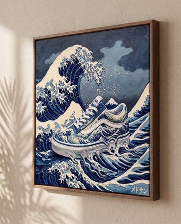 MEDSAN - Kanagawa Vans () - UNIQUE WORK, Antiquités & Art